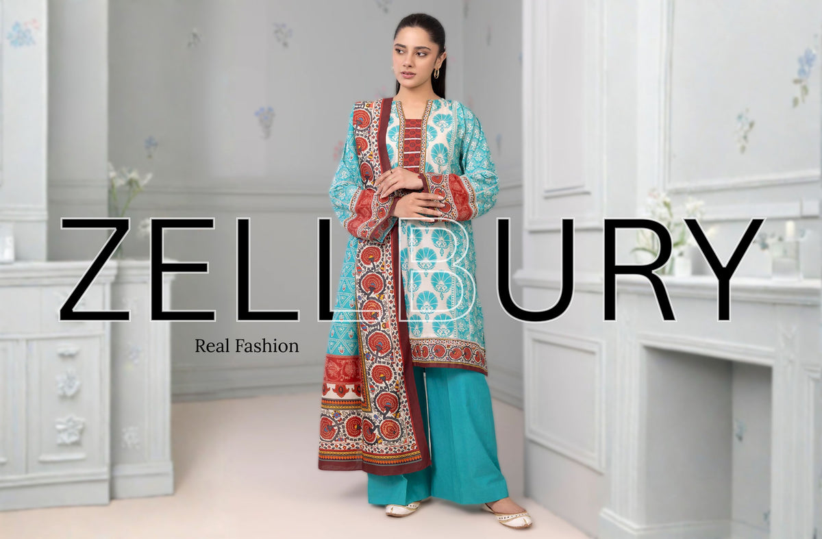 set of printed zellbury linen 3pc