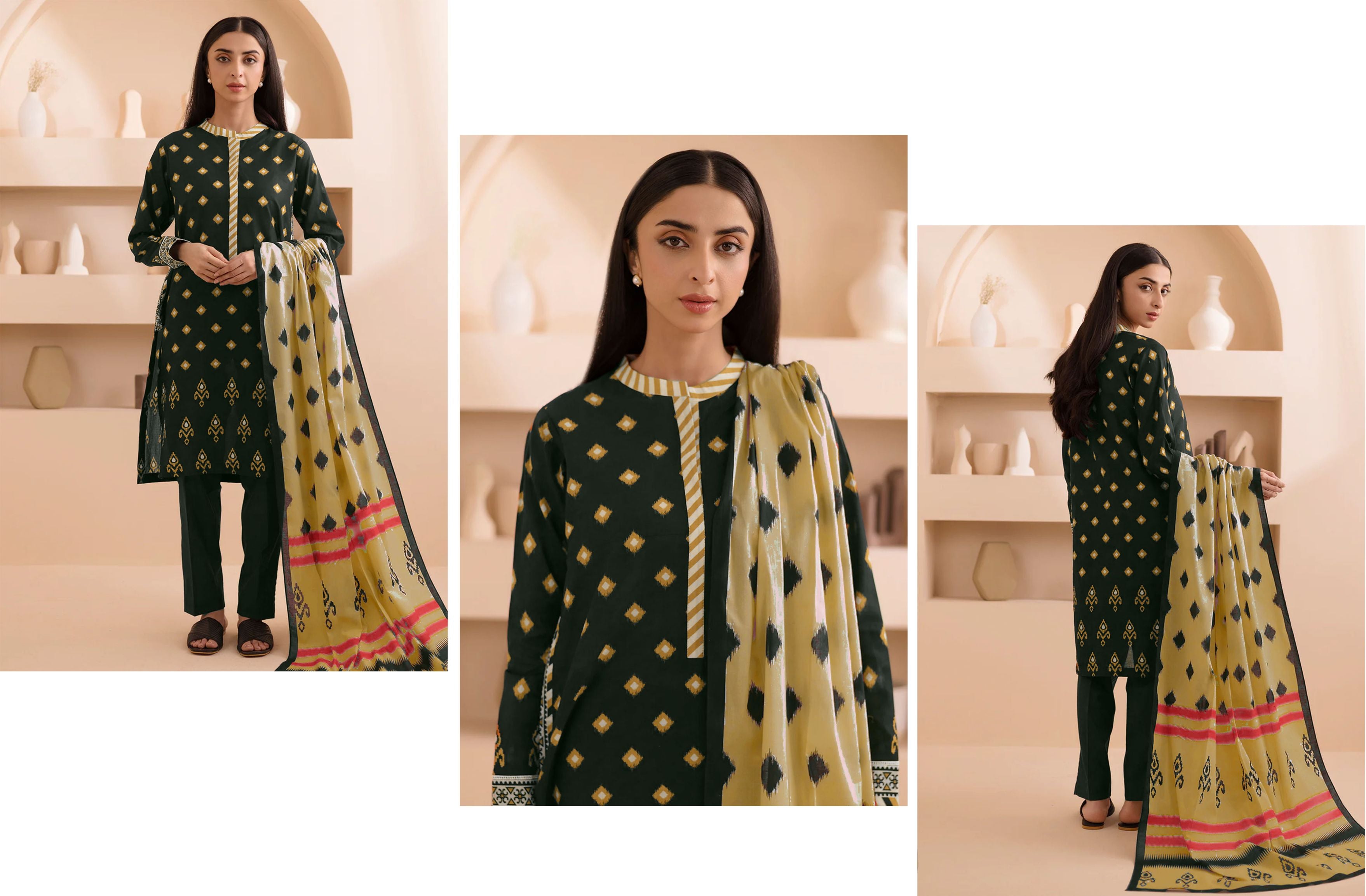 set of printed zellbury linen 3pc