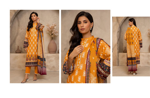 set of printed zellbury linen 3pc