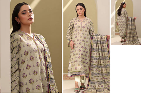 set of printed zellbury linen 3pc