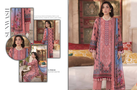 Set of Sapphire Emb Print Lawn 3Pc