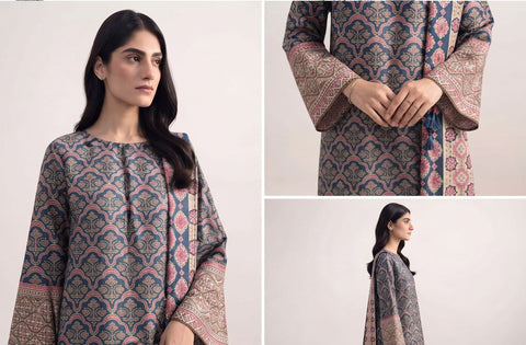Set of Sapphire Printed Khaddar 3-Pc