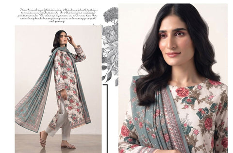 Set of Sapphire Printed Khaddar 3-Pc