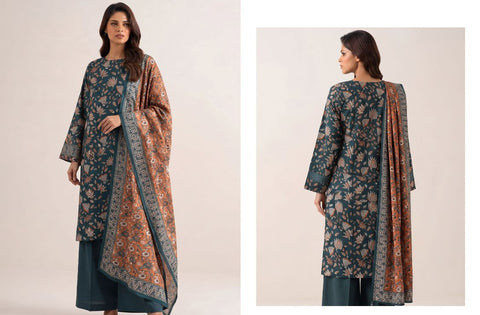 Set of Sapphire Printed Khaddar 3-Pc
