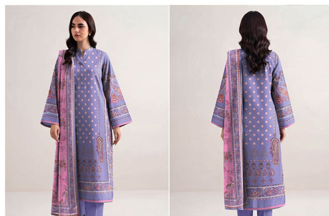 Set of Sapphire Printed Khaddar 3-Pc