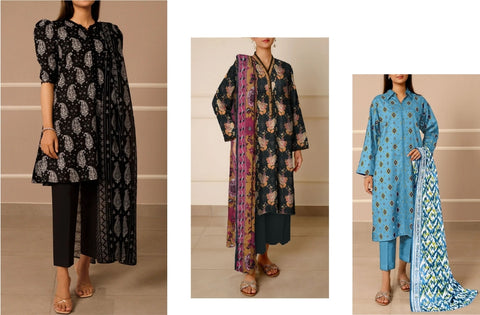 Set of Saya Printed Lawn 3PC