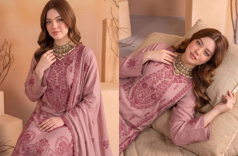 Set of Zarmeen Emaan Premium Embroidered Viscose 3 Piece
