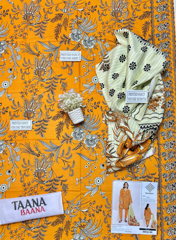 Taana Baana Printed Viscose 3-Pc TB-4301