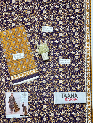 Taana Baana Printed Viscose 3-Pc TB-4305