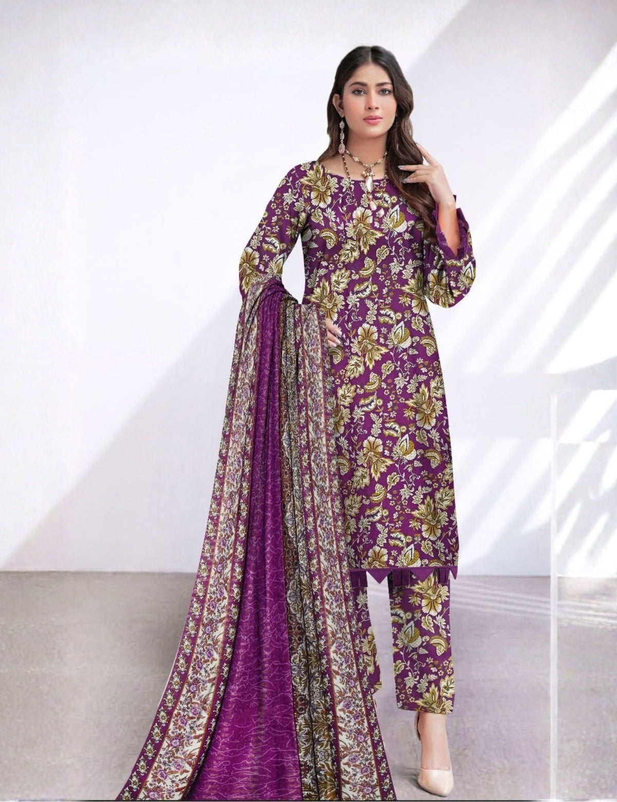 Taana Baana Printed Viscose 3-Pc TB-4302
