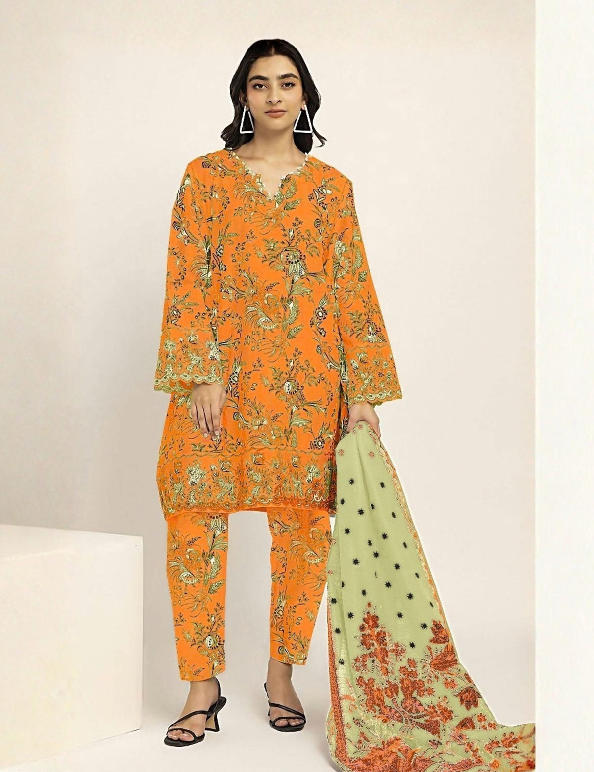 Taana Baana Printed Viscose 3-Pc TB-4301