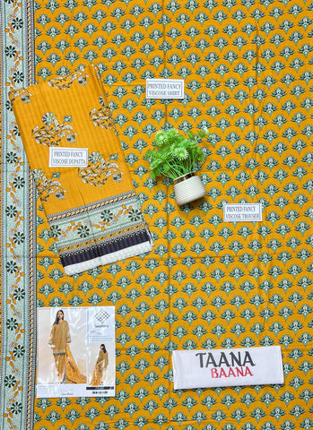 Taana Baana Printed Viscose 3-Pc TB-4297