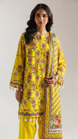 Ethnic Printed Lawn 3PC 721