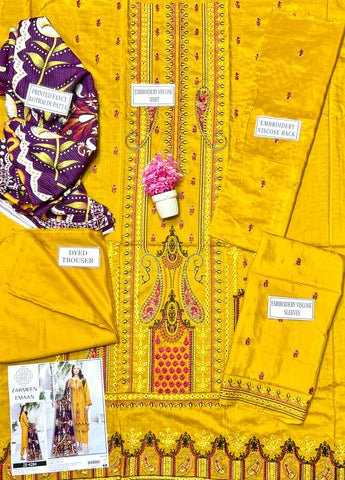 Zarmeen Emaan Emb Viscose 3-Pc ZE-4284