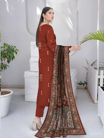 Zarmeen Emaan Emb Viscose 3-Pc ZE-4283