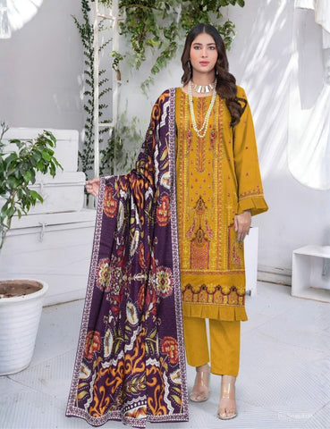 Zarmeen Emaan Emb Viscose 3-Pc ZE-4284