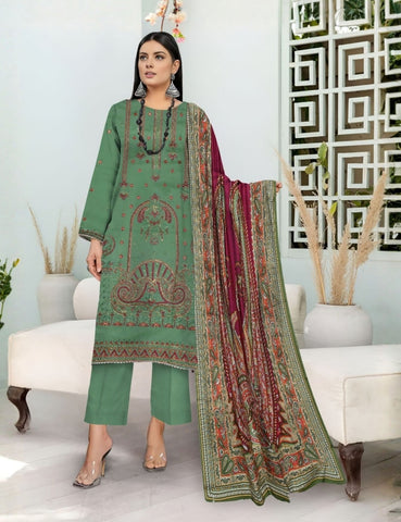 Zarmeen Emaan Emb Viscose 3-Pc ZE-4285