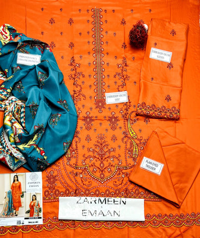 Zarmeen Emaan Emb Viscose 3-Pc ZE2030-4149