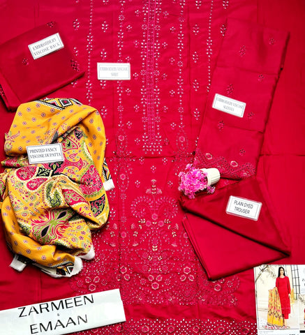Zarmeen Emaan Emb Viscose 3-Pc ZE2030-4141