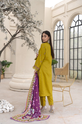Zarmeen Emaan Emb Viscose 3-Pc ZE2030-4144