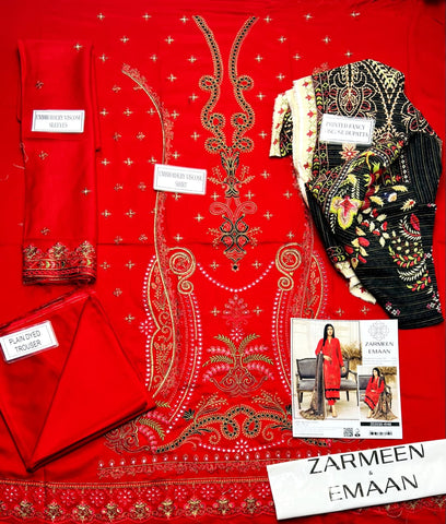 Zarmeen Emaan Emb Viscose 3-Pc ZE2030-4148