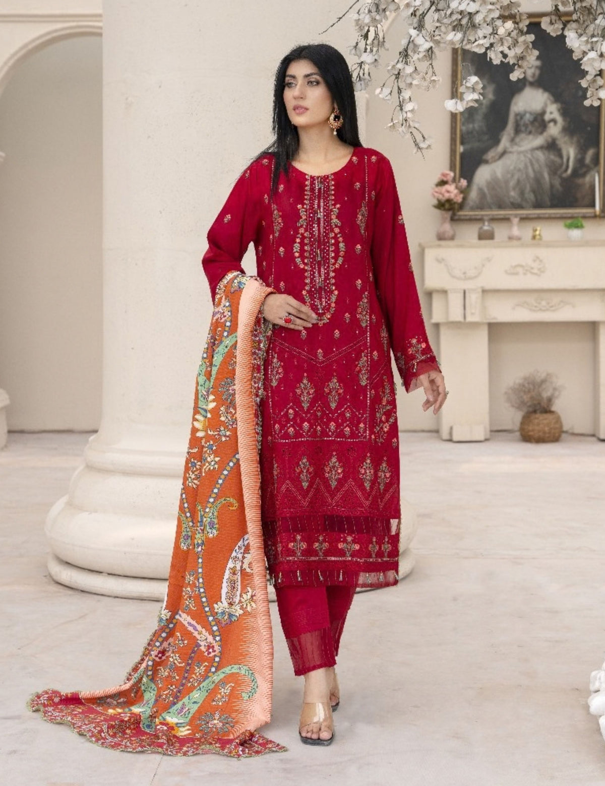 Zarmeen Emaan Emb Viscose 3-Pc ZE2030-4150