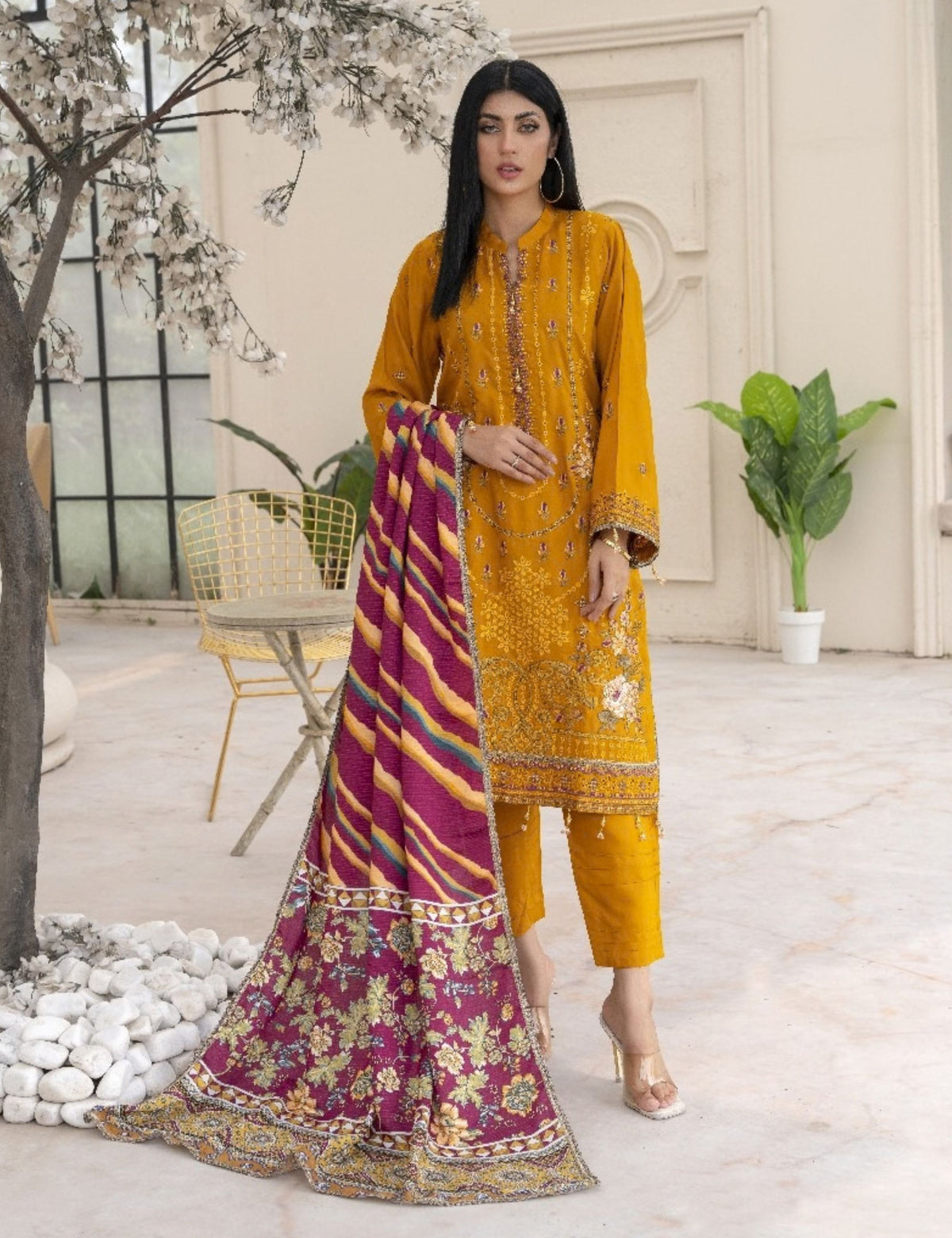 Zarmeen Emaan Emb Viscose 3-Pc ZE2030-4146