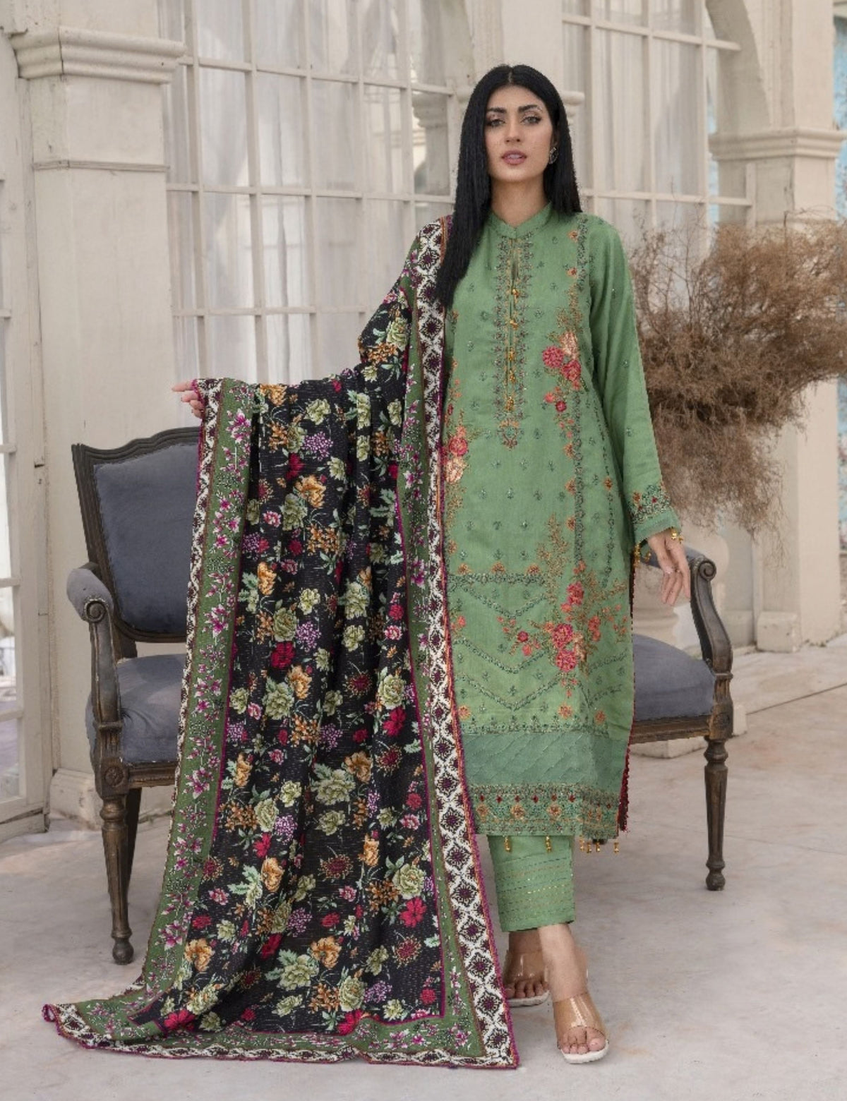 Zarmeen Emaan Emb Viscose 3-Pc ZE2030-4143