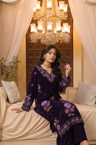 Zarmeen Emaan Premium Velvet Suit ZE-966 1