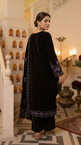 Zarmeen Emaan Premium Velvet Suit ZE-966 6