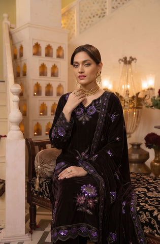 Zarmeen Emaan Premium Velvet Suit ZE-966 6