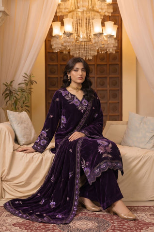 Zarmeen Emaan Premium Velvet Suit ZE-966 1