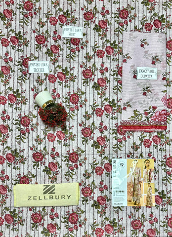 Zellbury Printed Lawn Suit 3pc 07