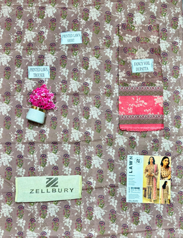 Zellbury Printed Lawn Suit 3pc 06