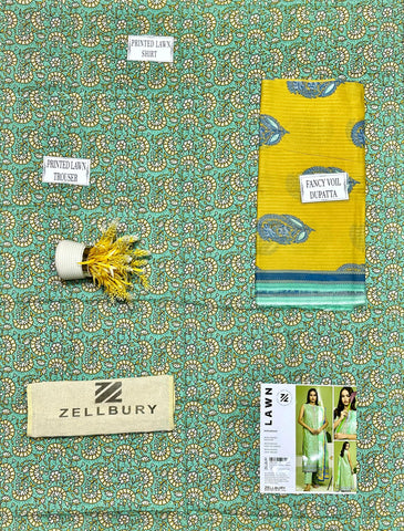 Zellbury Printed Lawn Suit 3pc 01