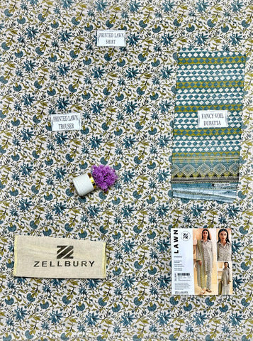 Zellbury Printed Lawn Suit 3pc 03