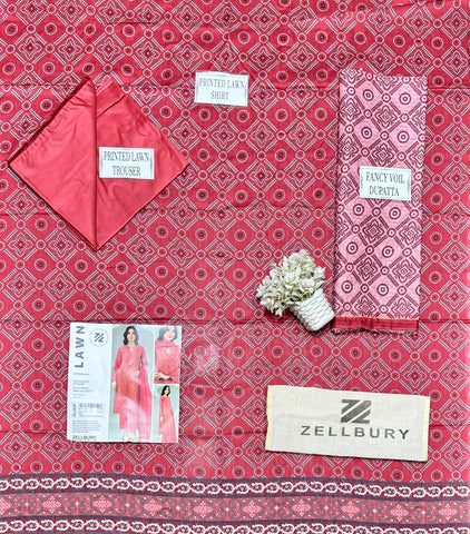 Zellbury Printed Lawn Suit 3pc 05