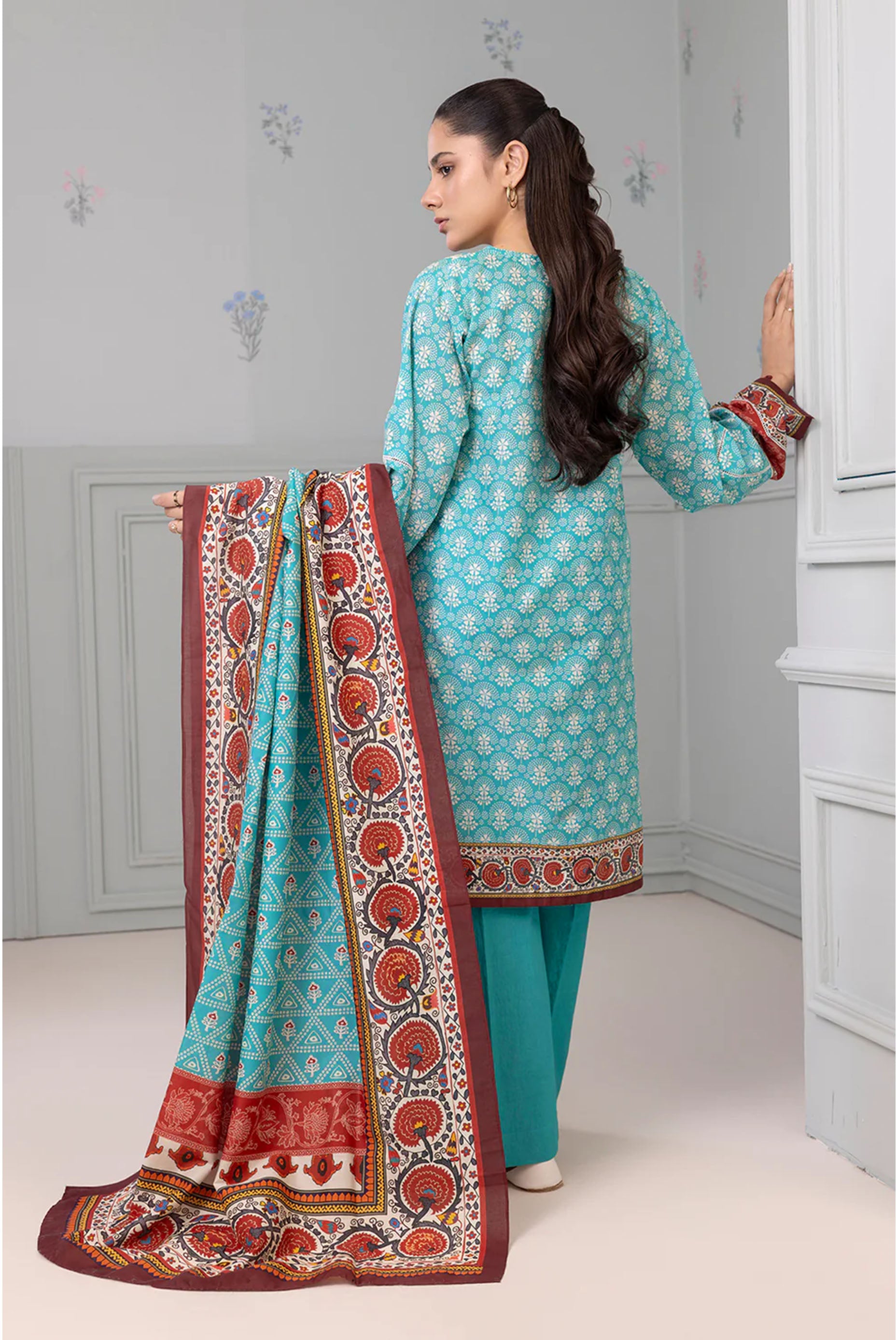 Zellbury Unstitched Printed Linen 3-Pc