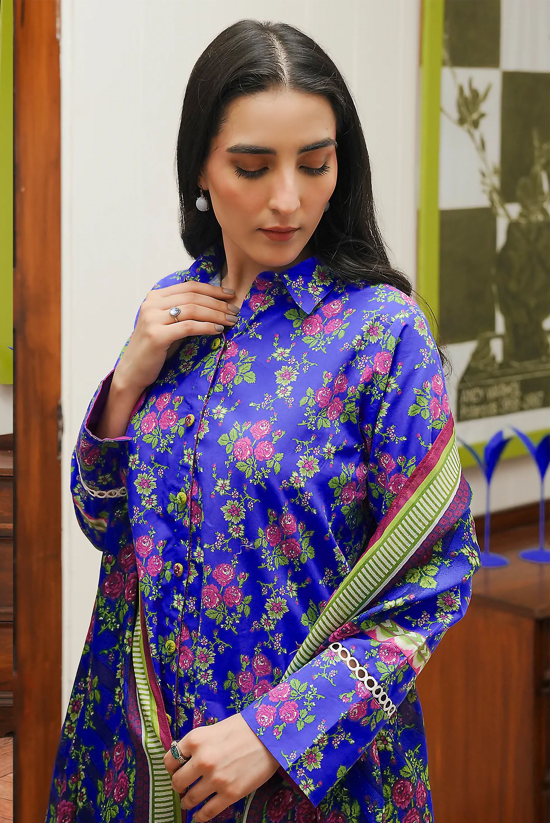Zellbury Unstitched Printed Linen 3-Pc