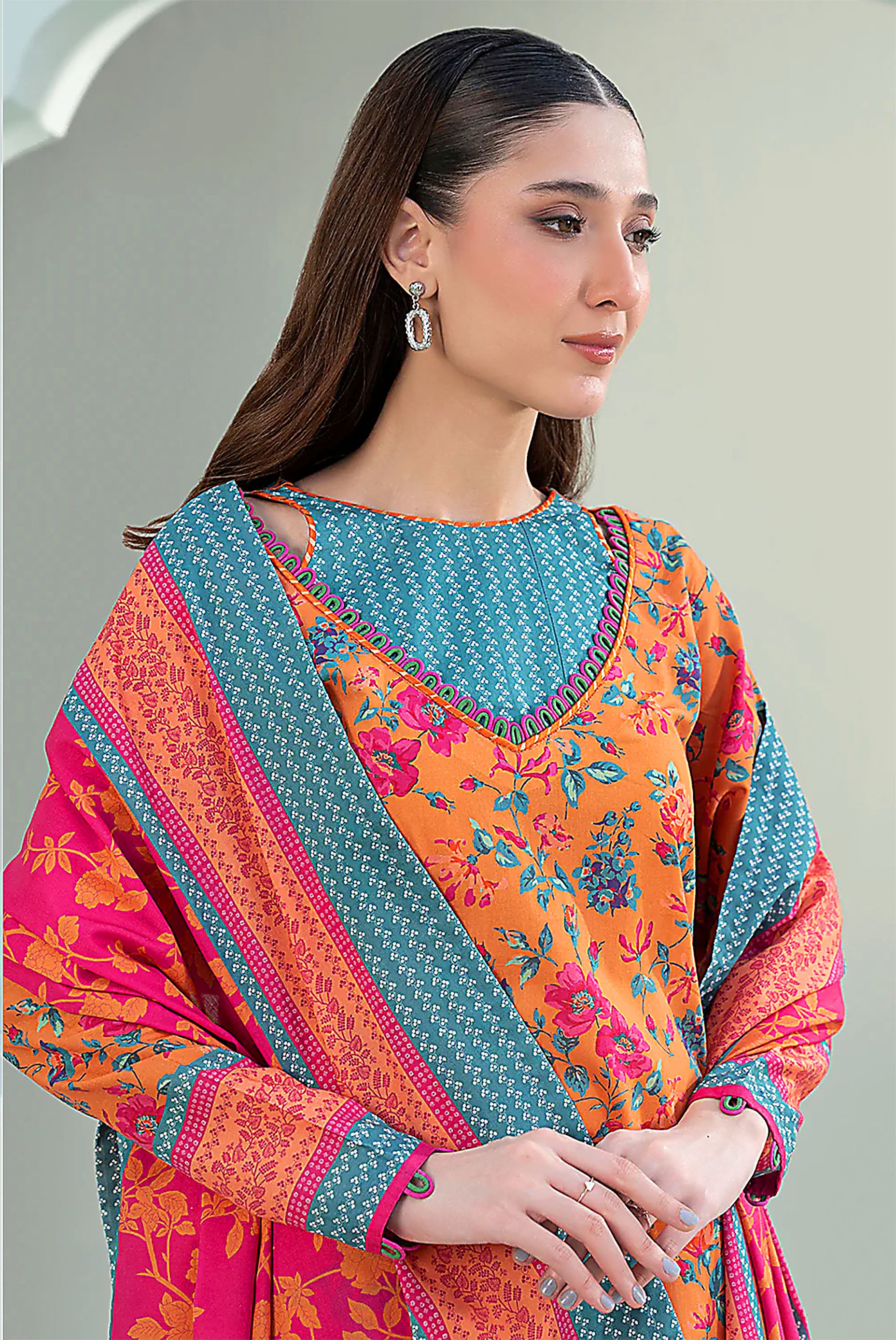 Zellbury Unstitched Printed Linen 3-Pc