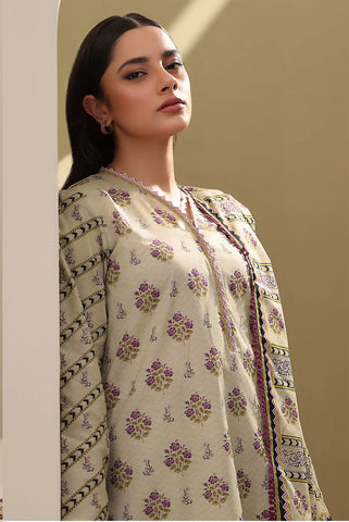 Zellbury Unstitched Printed Linen 3-Pc