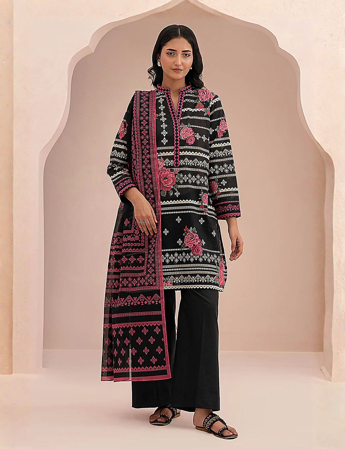 Zellbury Unstitched Printed Linen 3-Pc