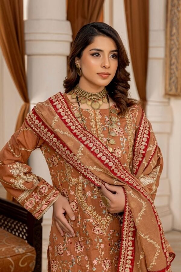 Premium EMB 3PC Zarmeen & Emaan Z.E-702 - Image 3