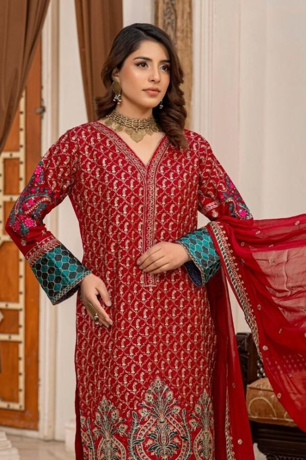 Premium EMB 3PC Zarmeen & Emaan Z.E-712 - Image 4