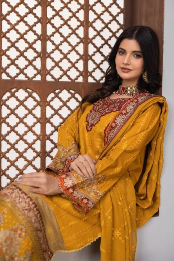 Premium EMB 3PC Zarmeen & Emaan Z.E-701 - Image 4