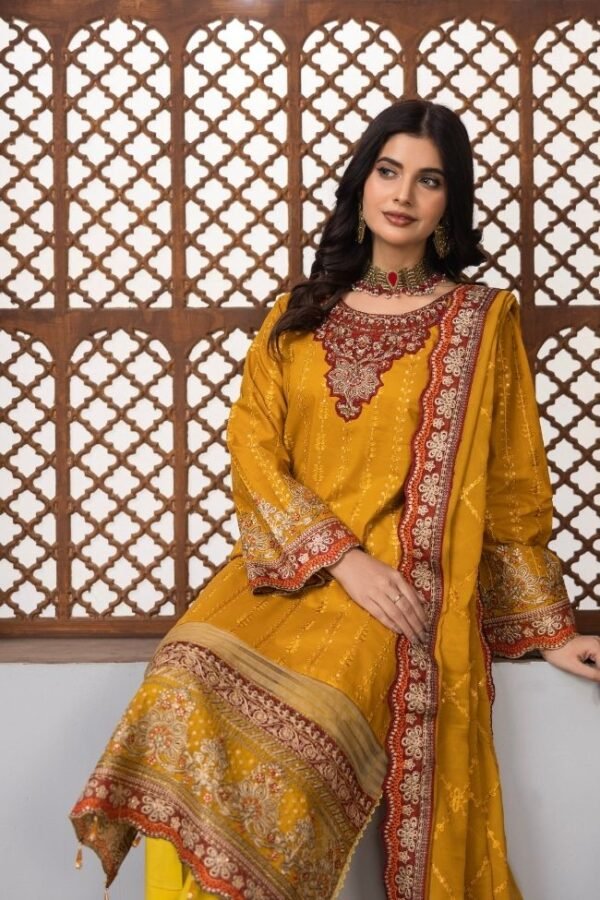 Premium EMB 3PC Zarmeen & Emaan Z.E-701 - Image 3