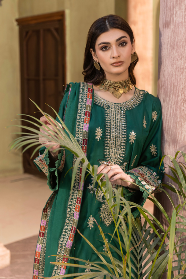 Premium EMB 3PC Zarmeen & Emaan Z.E-713 - Image 7