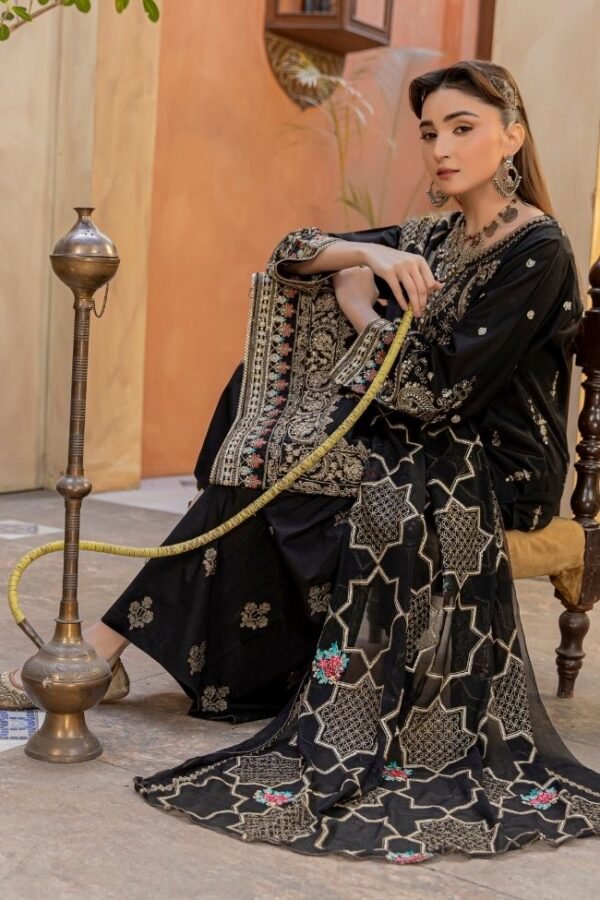 Premium EMB 3PC Zarmeen & Emaan Z.E-703 - Image 3