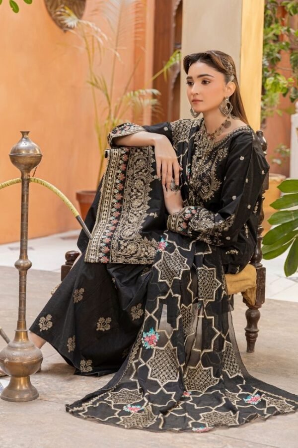 Premium EMB 3PC Zarmeen & Emaan Z.E-703 - Image 5