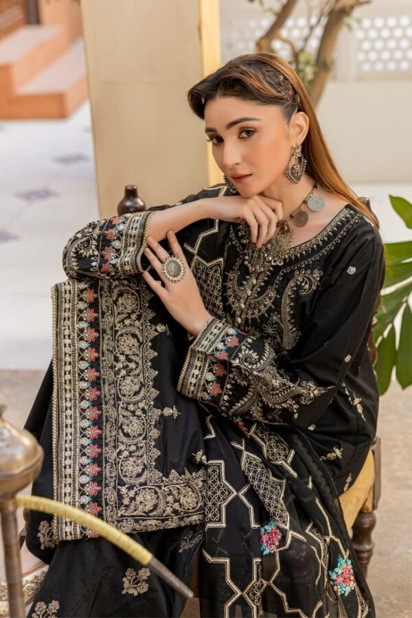 Premium EMB 3PC Zarmeen & Emaan Z.E-703 - Image 7